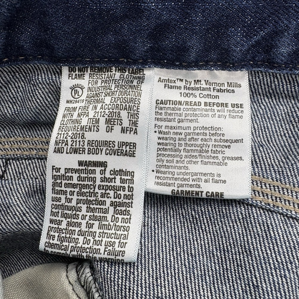Dickies FR Carpenter Jeans Men's 34x30 Blue‎ Denim Straight Leg Workwear Utility - Picture 13 of 13